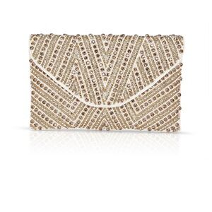 Badgley Mischka Gold and Silver Beaded Clutch